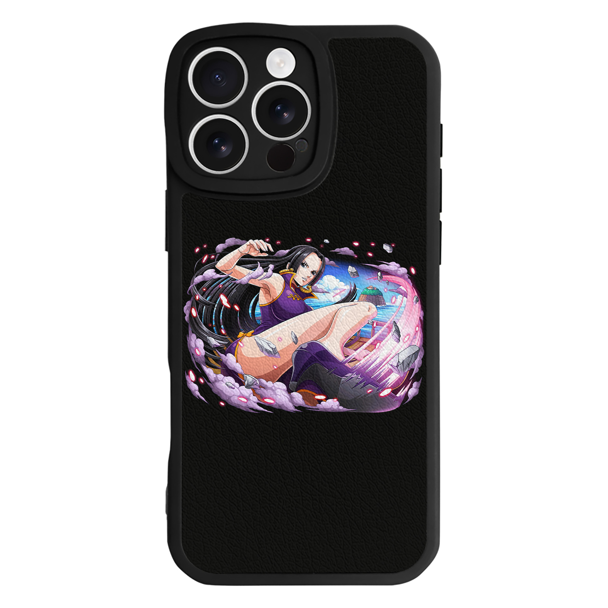 （画像用） ワンピース ボア・ハンコック ONE PIECE Boa·Hancock 【iPhone 16シリーズ対応】シリコンスマホケース（レザー調） 材質：シリコン